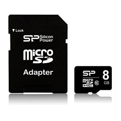 Silicon Power Elite Uhs-i 8gb Micro Sdhc Memory Card Noir