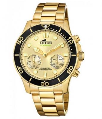 Lotus Hybrid 18802/1 - Homme - Hybride - Quartz - 316L surgical steel - Verre min&eacute;ral