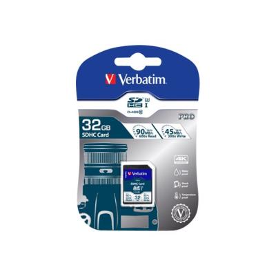 Verbatim PRO - Carte m&eacute;moire flash - 32 Go - UHS Class 3 / Class10 - 300x/600x - SDHC UHS-I 