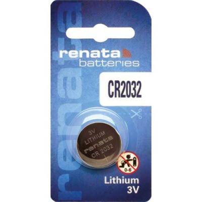 RENATA Lot de 5 Blisters de 1 Pile Bouton Lithium CR2032 3V 225 mAh