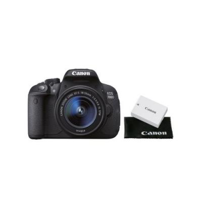Reflex EOS 700D + Objectif Canon 18-55 + Deuxi&egrave;me Batterie + Tissu de nettoyage optique