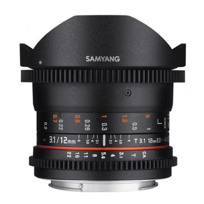 Samyang Objectif Fisheye pour Sony E 12 mm T3.1 VDSLR Noir