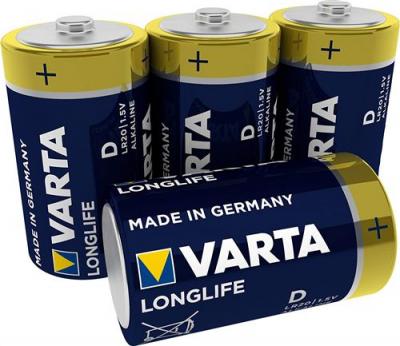 PILES LR20 D ALCALINES LONGLIFE 15800mAh x4 VARTA