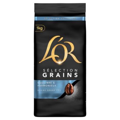 L'OR, 1kg Caf&eacute; en Grains S&eacute;lection, 100% Arabica, Intensit&eacute; 7, 1kg
