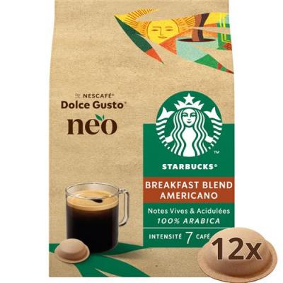 Capsules caf&eacute; Neo par Dolce Gusto Starbucks Nescaf&eacute; Americano Breakfast Blend