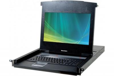 DEXLAN CONSOLE LCD 18,5' 1080P FULL HD 4P KVM VGA/USB +C&acirc;ble