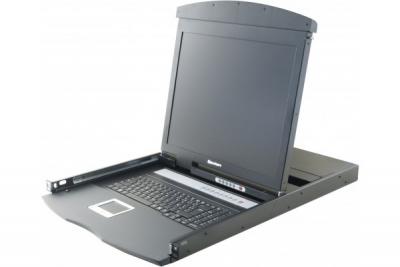 Dexlan console lcd 19' dual rail kvm 8P VGA/PS2-USB + cables
