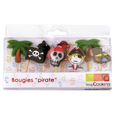 Scrapcooking 5000 Pirates Set de 8 Bougies Paraffine Multicolore 10,5 x 10 x 2 cm