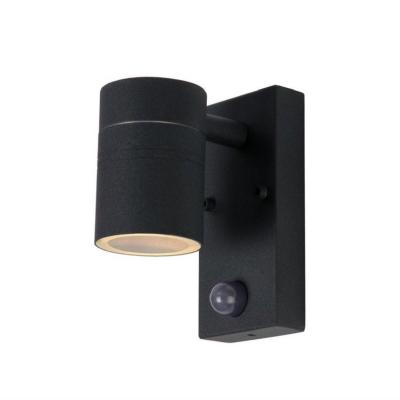 ARNE LED-Applique d'ext&eacute;rieur avec D&eacute;tecteur M&eacute;tal H16cm Noir Lucide