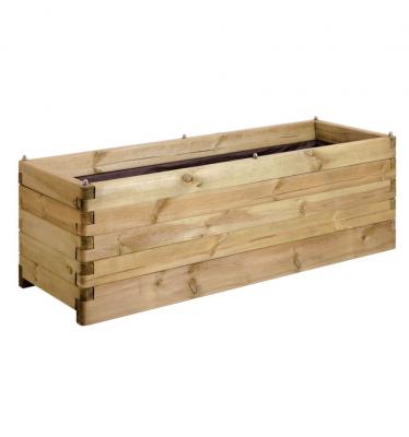 Jardini&egrave;re en bois ol&eacute;a rectangulaire 150