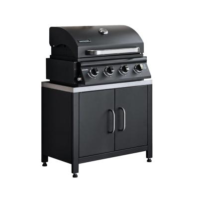 Barbecue gaz 4 br&ucirc;leurs +meuble cuisine ext&eacute;rieure