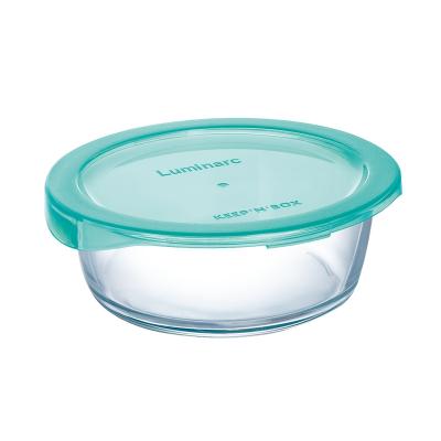 Luminarc boite ronde + couvercle keep'n box 67 cl transparent et vert