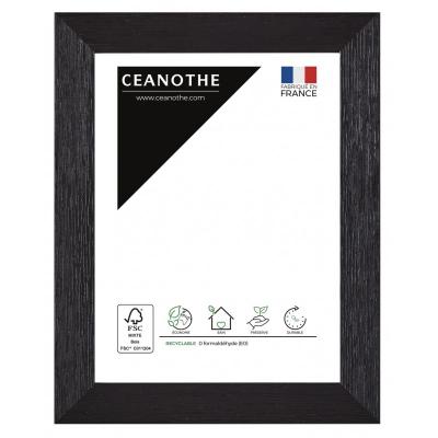 Cadre photo noir 10x15 cm bois reconstitu&eacute; fsc