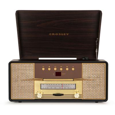 Crosley Rhapsody Mahogany lecteur multim&eacute;dia avec platine vinyle