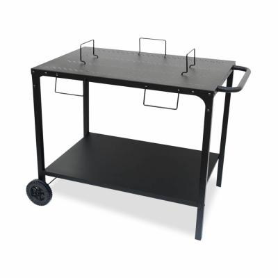 Desserte ext&eacute;rieure pour plancha modulable en acier noir