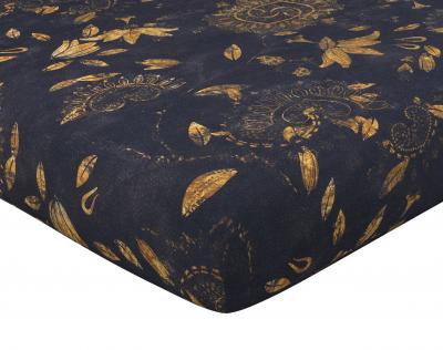 Drap-housse JARDIN EXTRAORDINAIRE bleu en coton