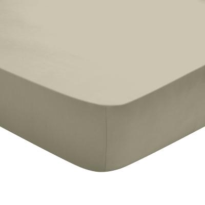 Drap Housse Coton Marron Glac&eacute; 160x200 cm - DODO