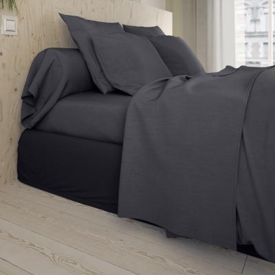 Drap plat Coton Carbone 180x290 cm - DODO