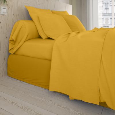 Drap plat Coton Jaune 270x310 cm - DODO