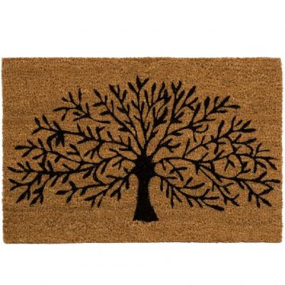 Paillasson Arbre de Vie Oriental Brun Fibre de Coco 40x60 cm Naturel