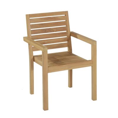 Teck'Attitude Fauteuil de Jardin empilable en Teck Tivoli