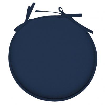 Lovely Casa Nelson Galette Ronde 40 cm, Polyester, P&eacute;trole, 40 x 40 cm