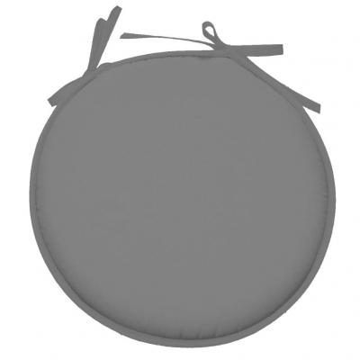 Galette de chaise ronde en polyester Gris Souris
