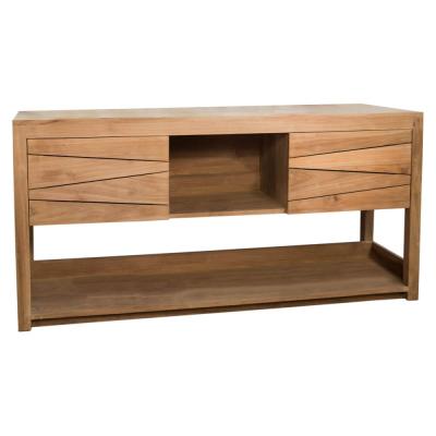 Meuble sous vasque de salle de bain en teck Cosy 160cm - Marron