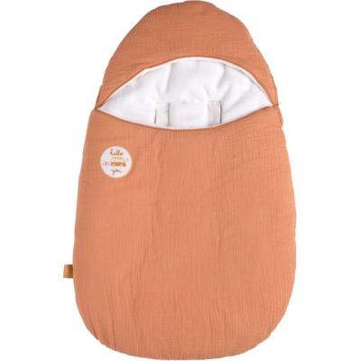 Nid d'ange hiver 5 attaches 0-3 mois orange SJNA2