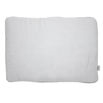 Oreiller Plat En Gaze De Coton Jeanne Gris Clair