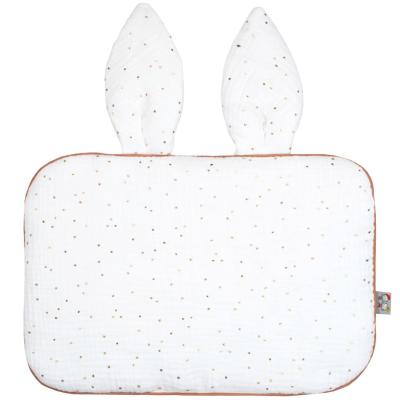 Oreiller plat lapin - Jeanne lapin- pois- or