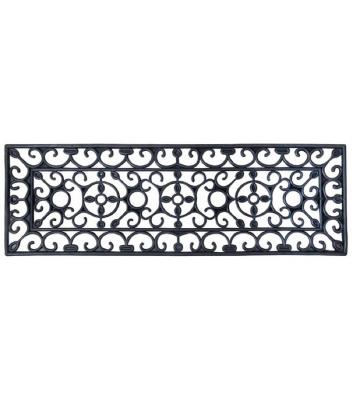 Paillasson - Caoutchouc - 75 x 25 cm - Livraison gratuite - Noir