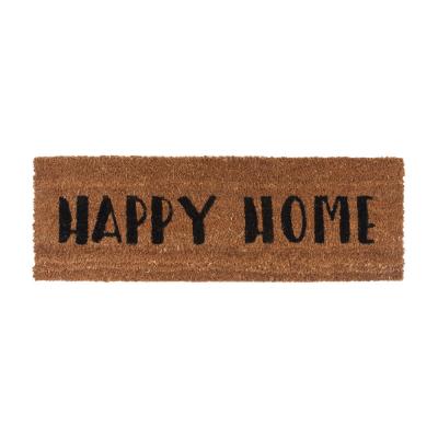 Paillasson Happy Home noir Present Time Naturel - Naturel