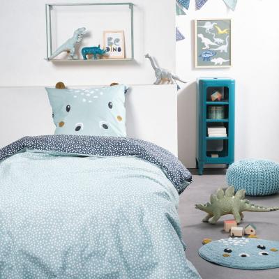 Parure Housse De Couette et Oreiller Rembour&eacute;s Bleu La Tofunny 2,2