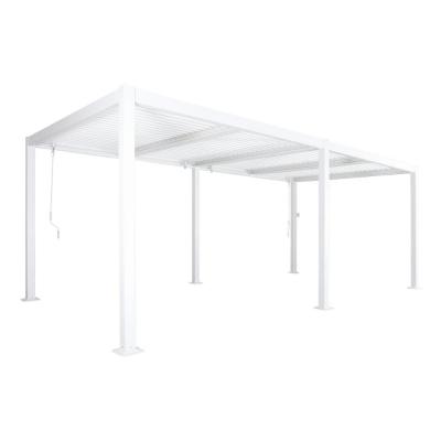Pergola bioclimatique blanc et acier 3x6m