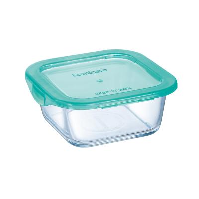Petite boite de conservation carr&eacute;e + couvercle lagoon 38cl