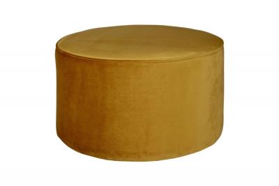 Pouf de salon et bas - pouf en velours SARA 36x60x60 cm coloris ocre