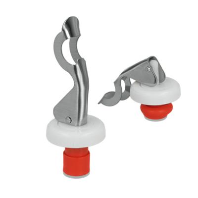 Set de 2 bouchons &agrave; leviers - Metaltex - Blanc - Plastique