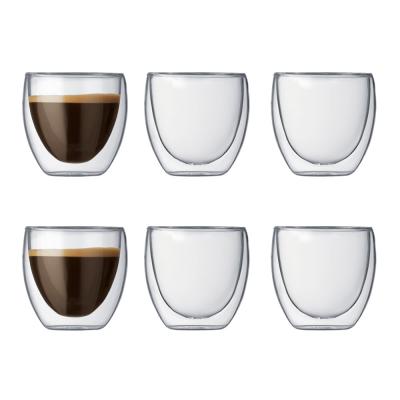Set 6 Tasses 0,08L Double Paroi Bodum