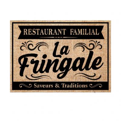 Cadoons Set de table en toile de jute LA FRINGALE