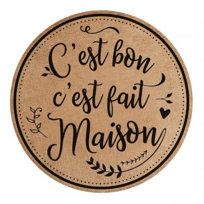Set de table rond en toile de jute fait maison