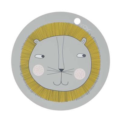 Sets de table gris en silicone &Oslash;39xH0,15cm