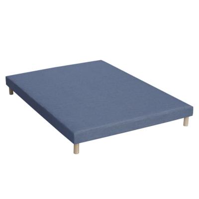 Idliterie Sommier tapissier &agrave; lattes bleu denim made in France
