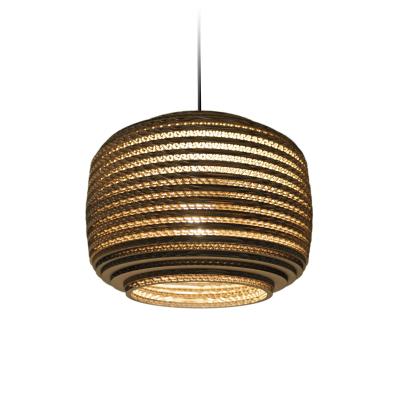 Graypants lumi&egrave;re pendentif Ausi12 brun carton &Oslash;28x20cm
