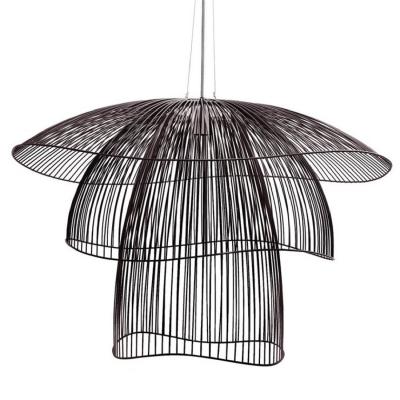 Suspension Papillon Large m&eacute;tal noir / &Oslash; 100 cm - Forestier