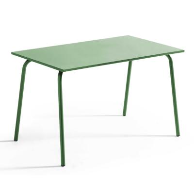 Table de jardin - 120 x 70 x 72 cm - Acier - Palavas - Vert Cactus