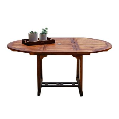 BALI Table de jardin en teck huil&eacute; massif extensible ovale 6/8 pers.
