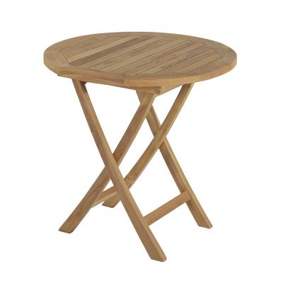 TECK'Attitude Table pliante ronde en teck Ecograde Opio &oslash; 75 cm