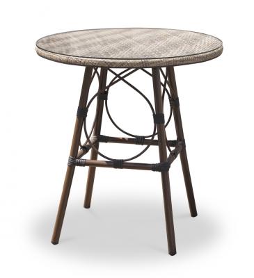Table de jardin DCB GARDEN Marius rond beige 2 personnes