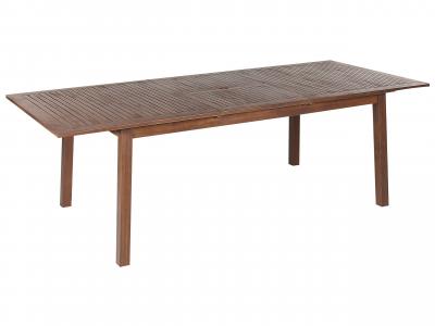 Table extensible 8 personnes en acacia bois fonc&eacute;